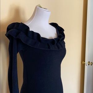 Midnight blue off-the-shoulder sweater WHBM